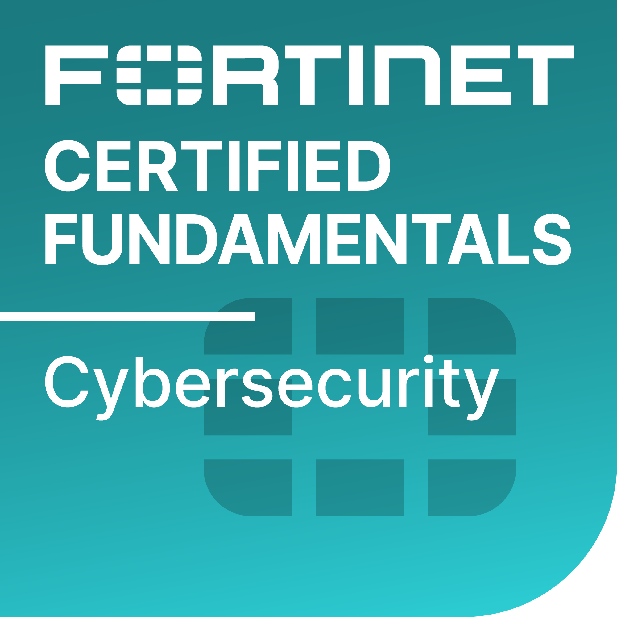Fortinet Certified Fundamentals in Cybersecurity badge